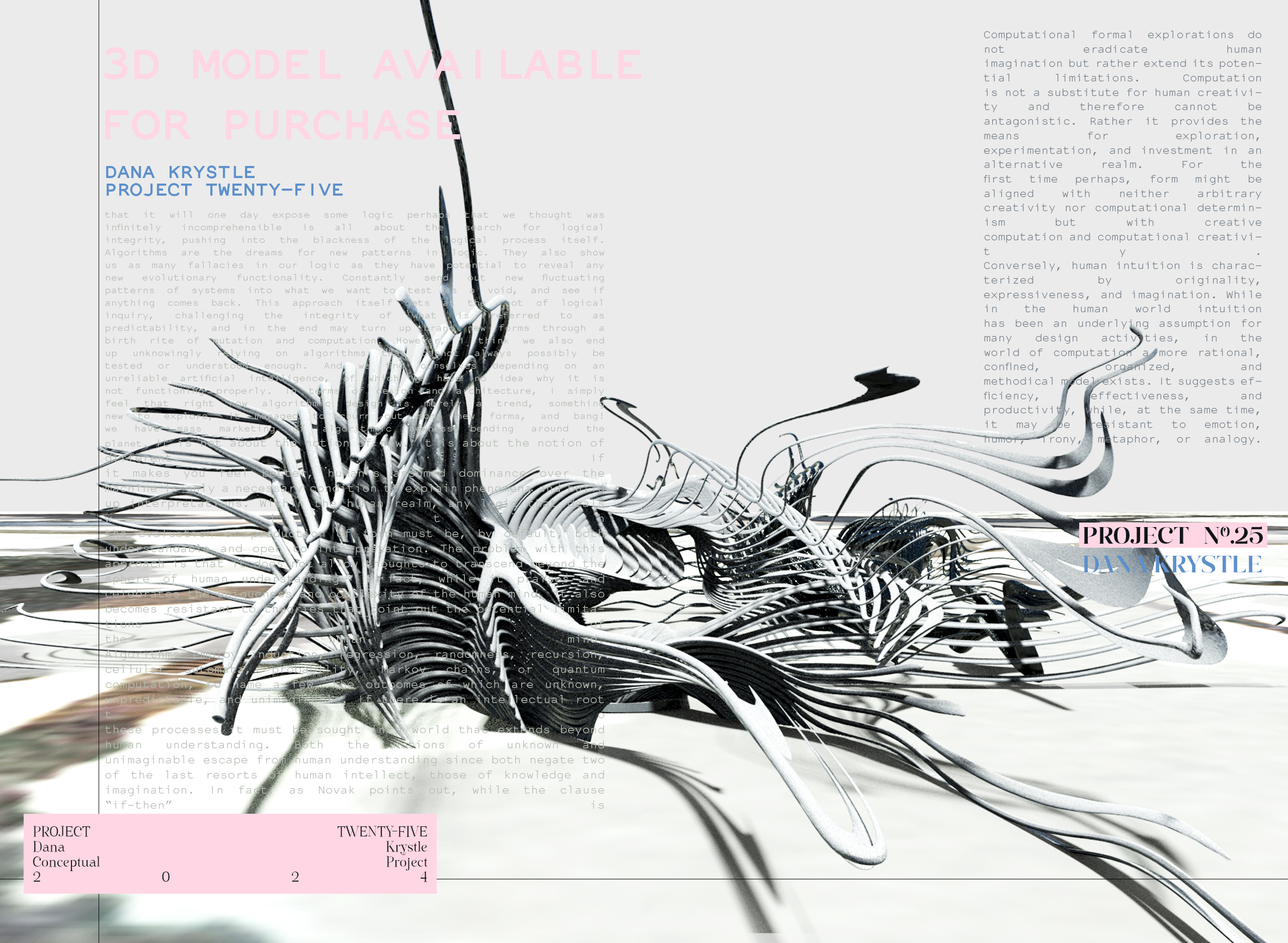 PROJECT TWENTY FIVE- Architecture 3D CONCEPT - Experimental Design