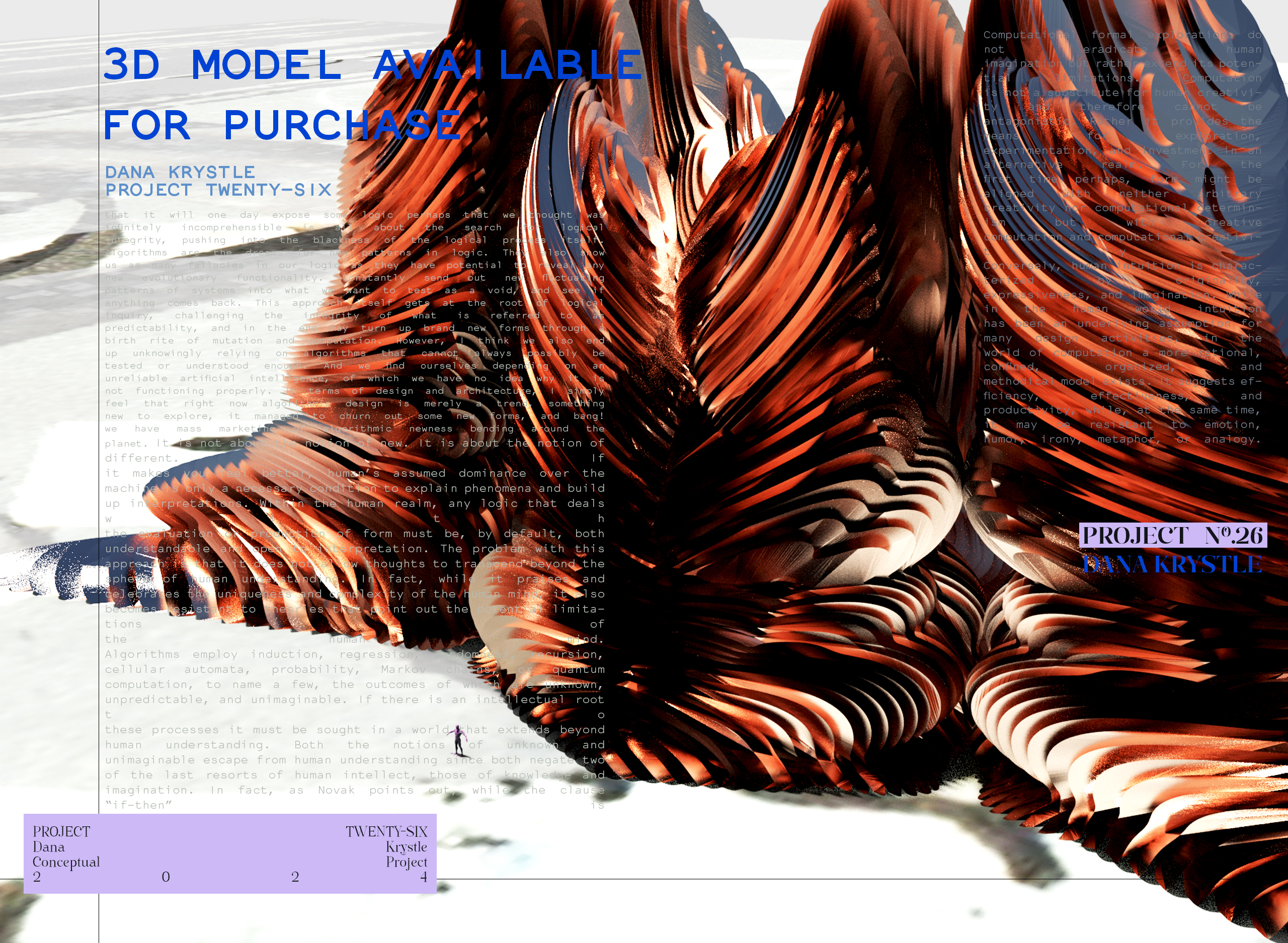 PROJECT TWENTY SIX- Architecture 3D CONCEPT - Experimental Design