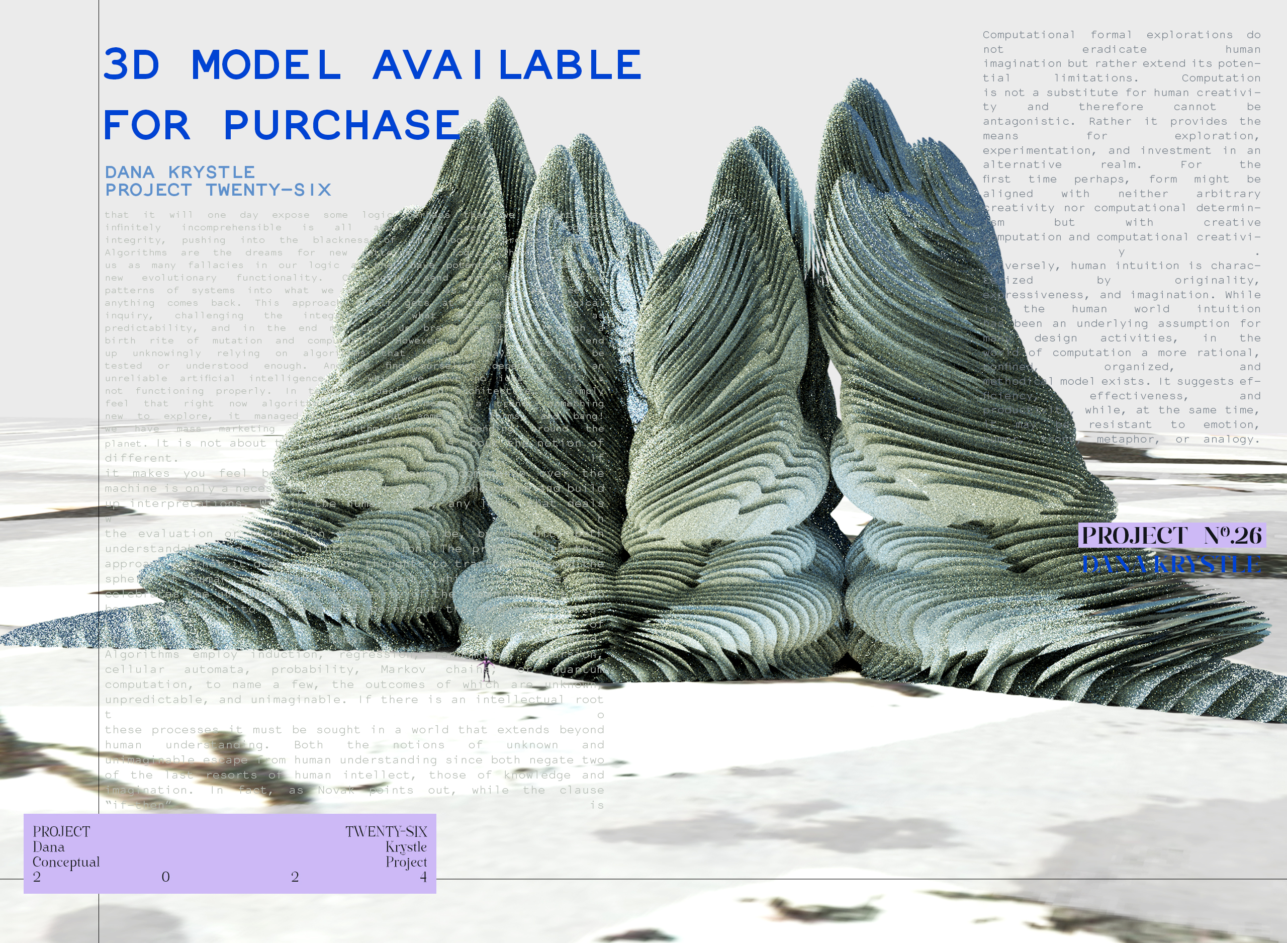 PROJECT TWENTY SIX- Architecture 3D CONCEPT - Experimental Design