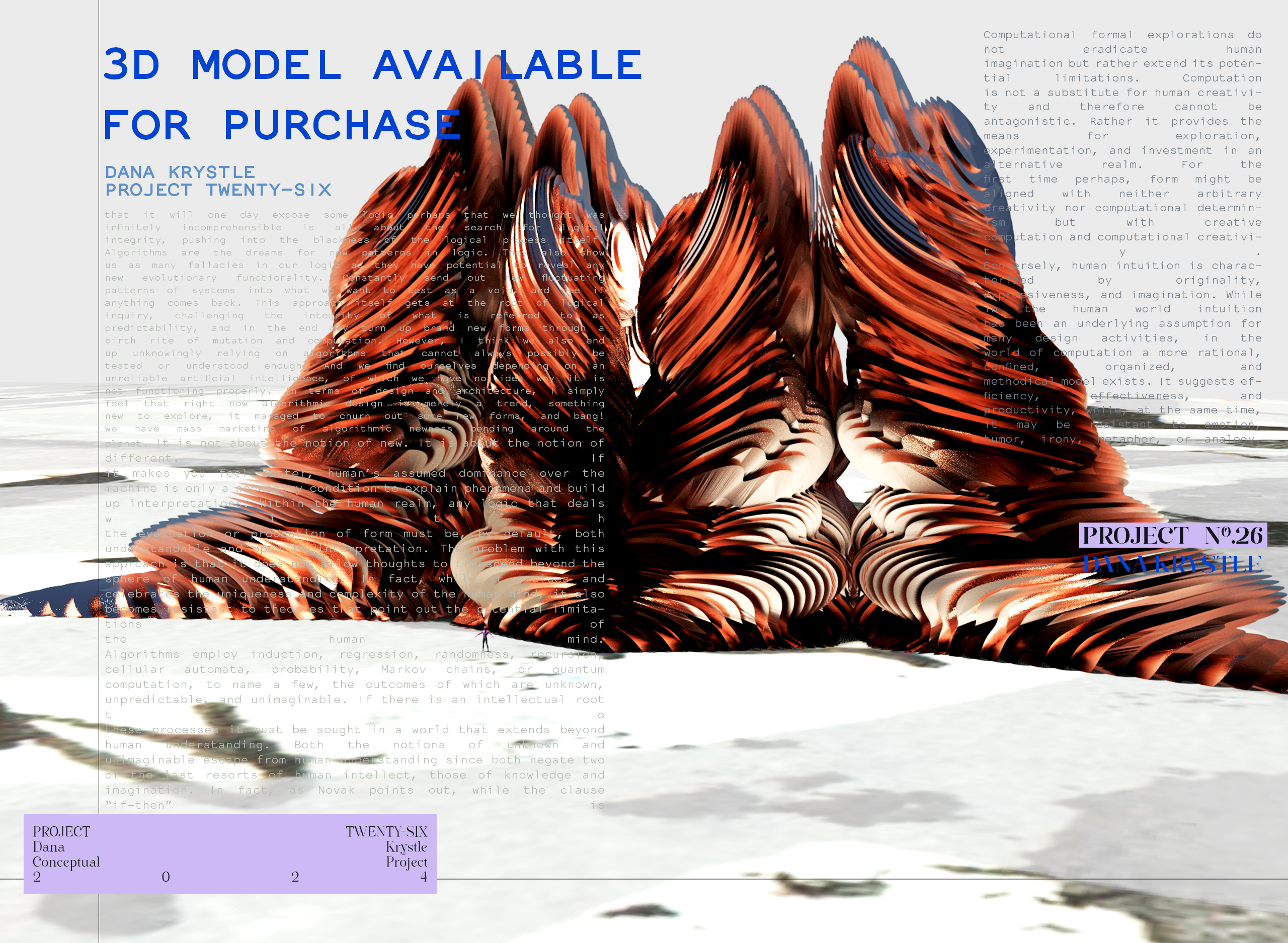 PROJECT TWENTY SIX- Architecture 3D CONCEPT - Experimental Design