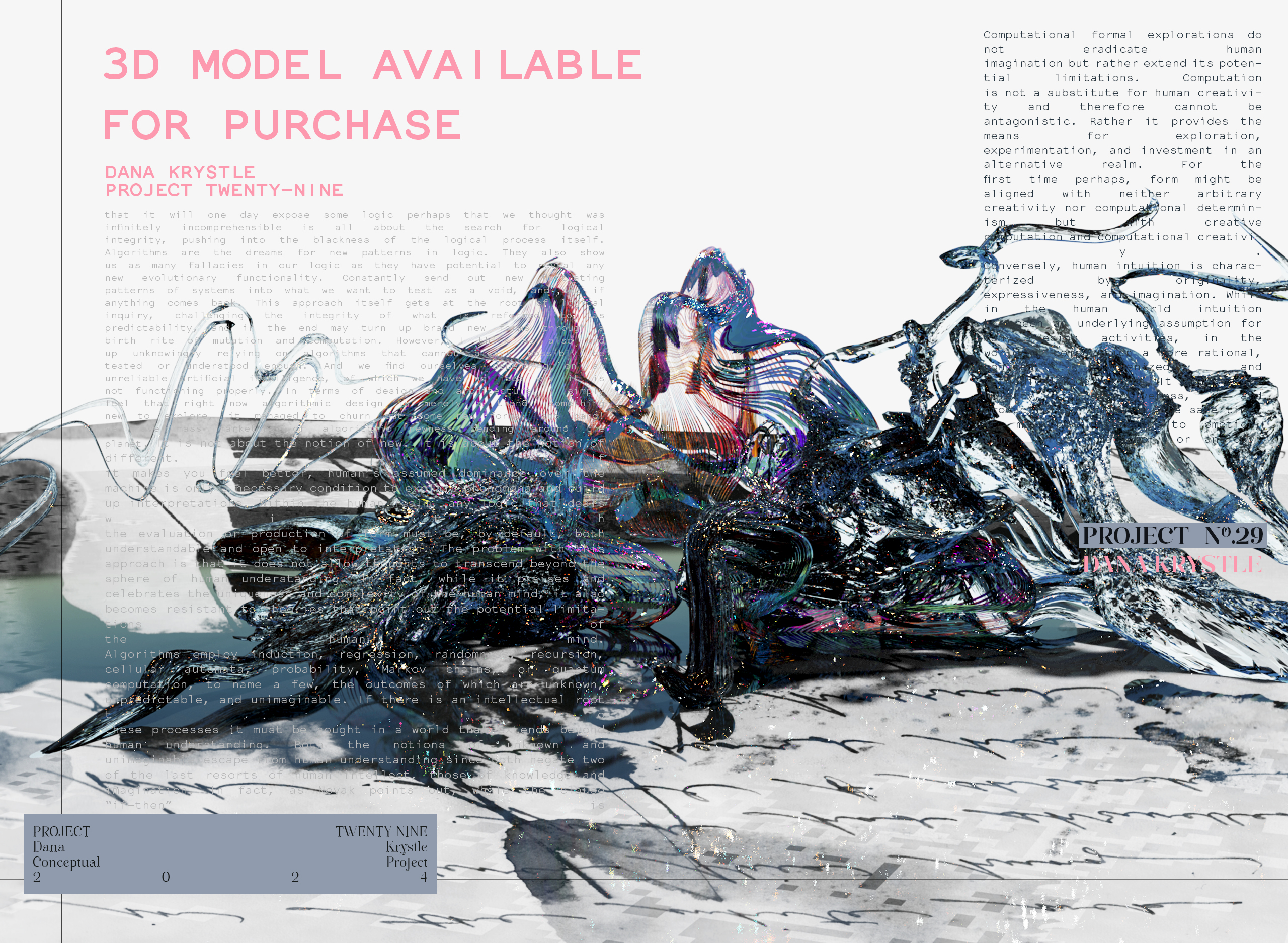 PROJECT TWENTY NINE - Architecture 3D CONCEPT - Experimental Design