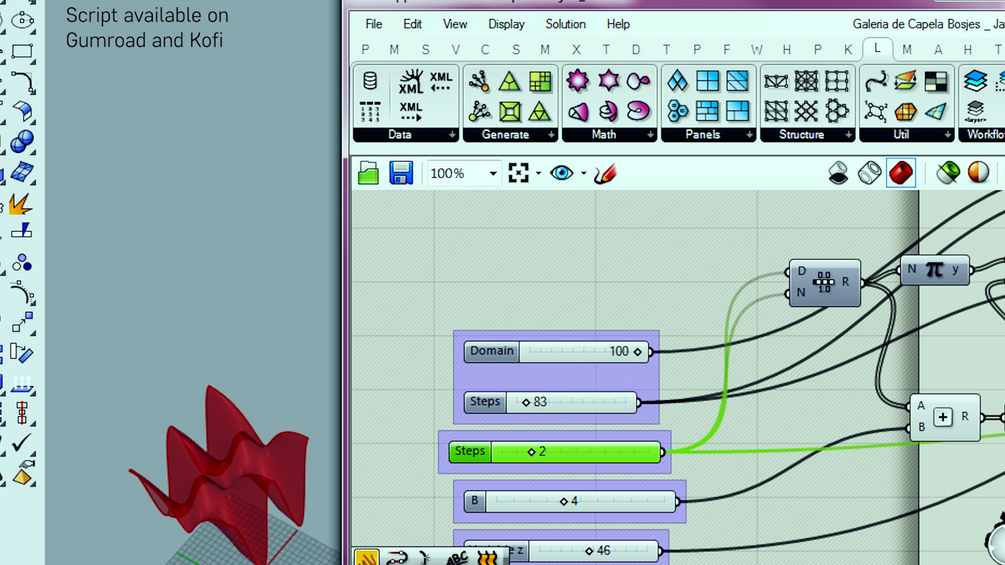 Shell Structure | Grasshopper Script + 3D Model