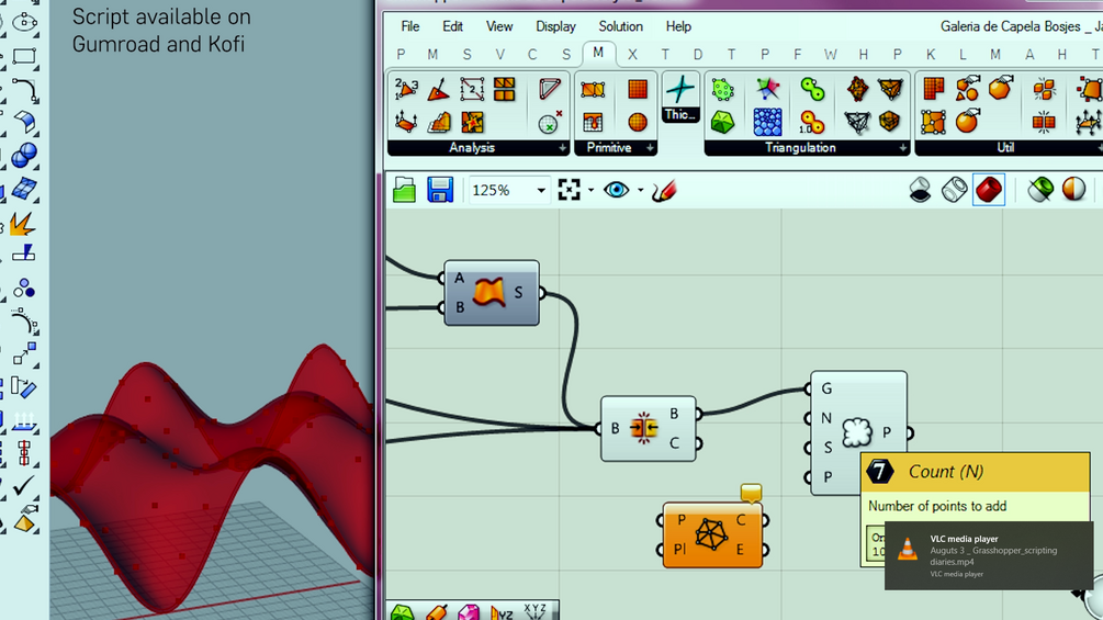 Shell Structure | Grasshopper Script + 3D Model