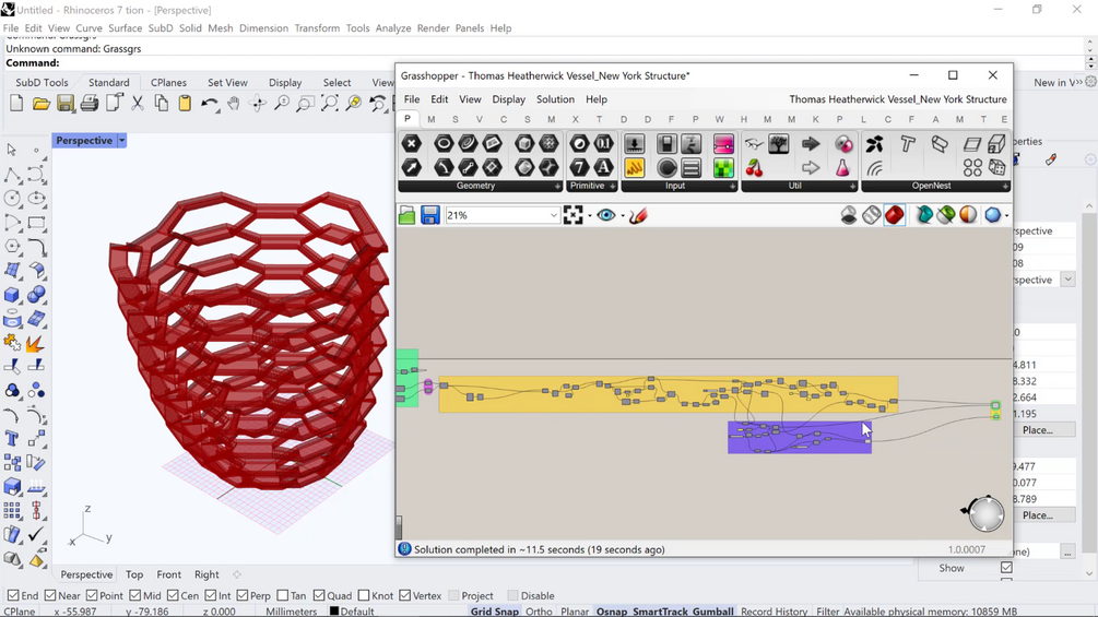 The Vessel - Heatherwick Studio | Grasshopper Script + 3D Model