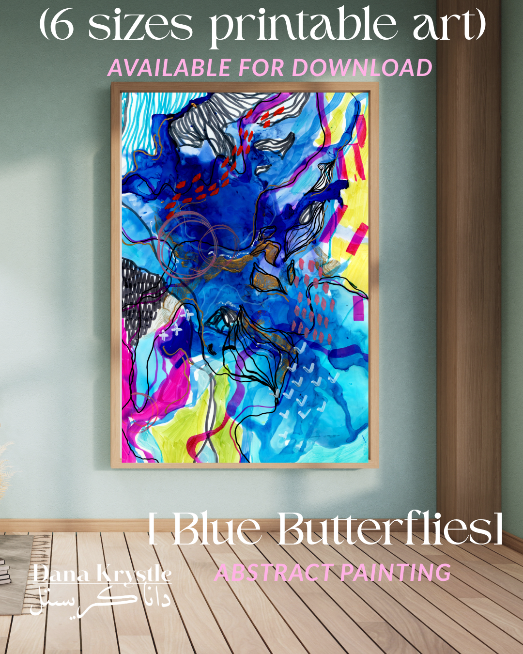 [11] Blue Butterflies (6 digital printables )