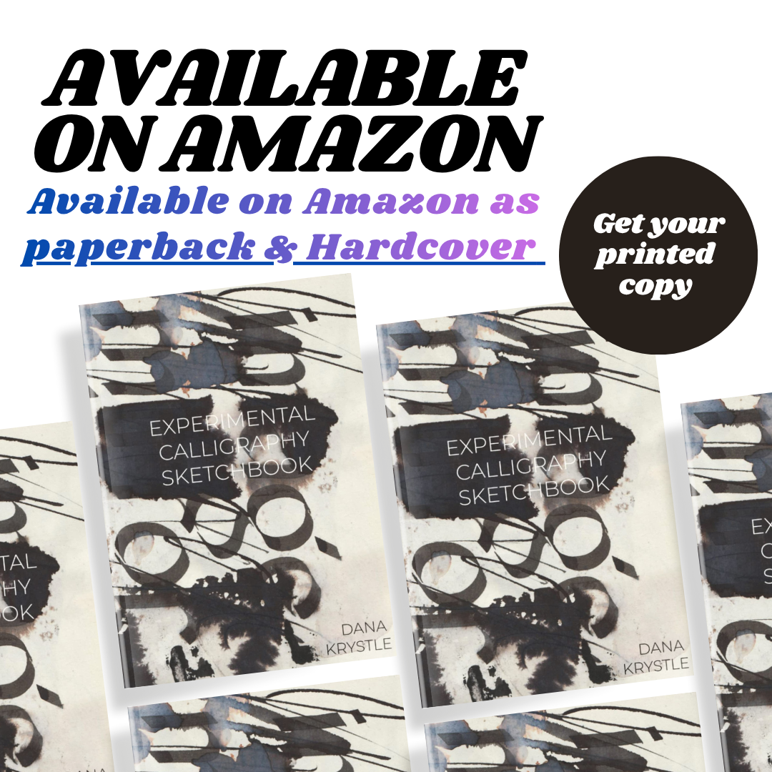 [Ebook] Experimental Calligraphy - Sketchbook: Calligraphy Experiments in ink