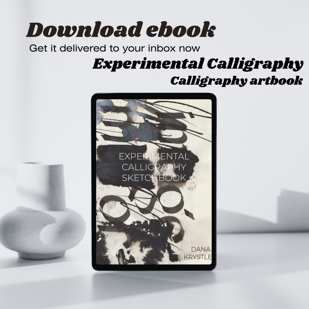 [Ebook] Experimental Calligraphy - Sketchbook: Calligraphy Experiments in ink
