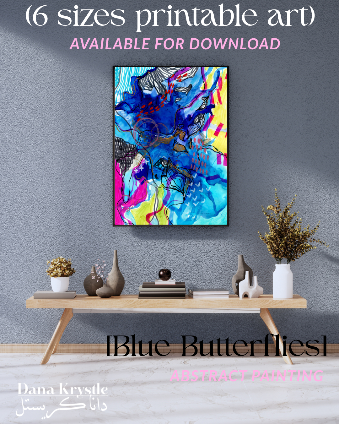 [11] Blue Butterflies (6 digital printables )