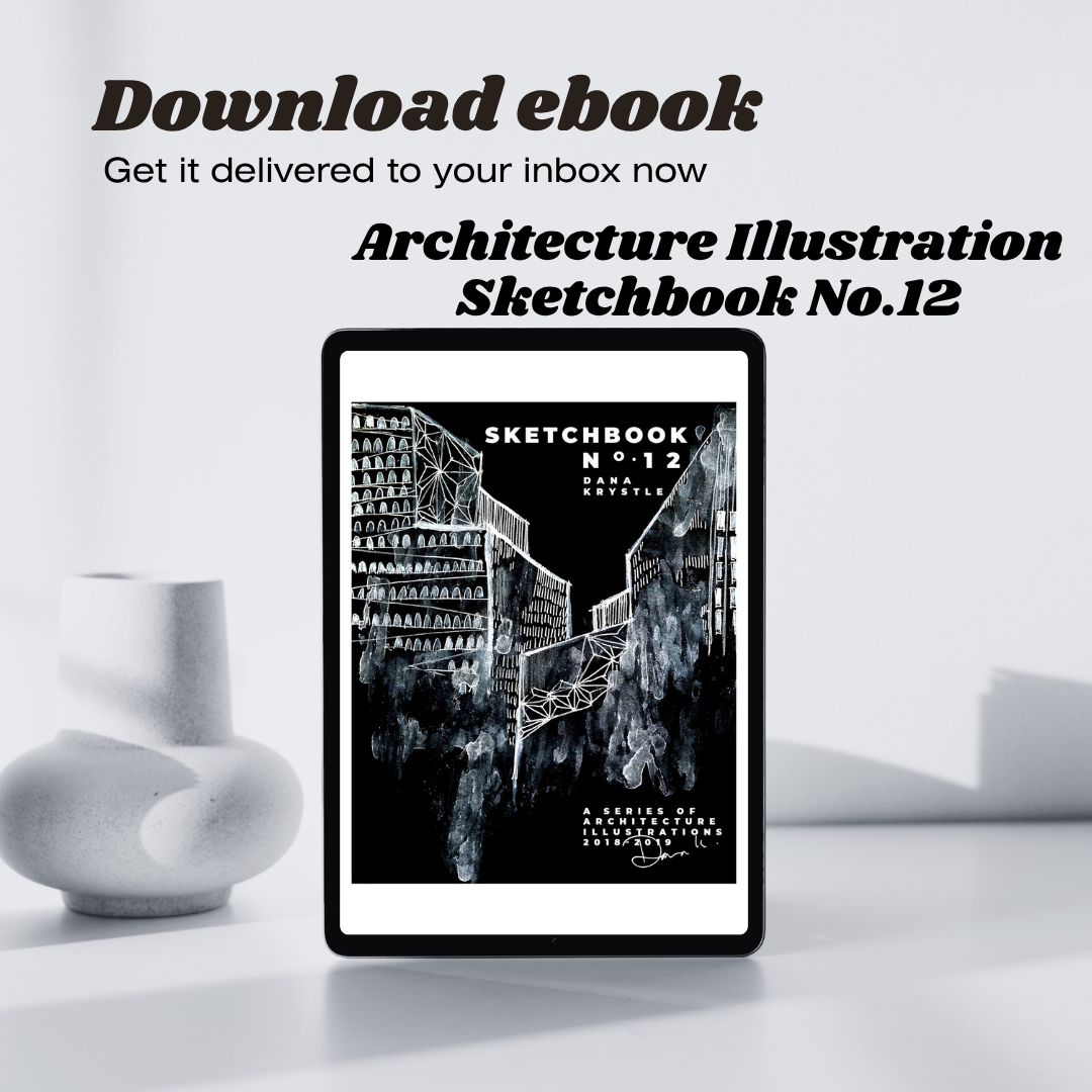 [Ebook] SKETCHBOOK №12 A series of architecture illustrations By Dana Krystle 