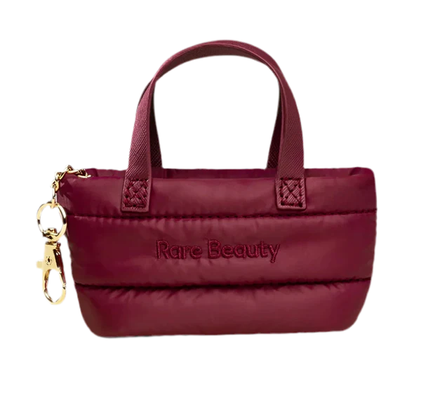 RARE BEAUTY Mini Puffy Tote Keychain - Merlot 