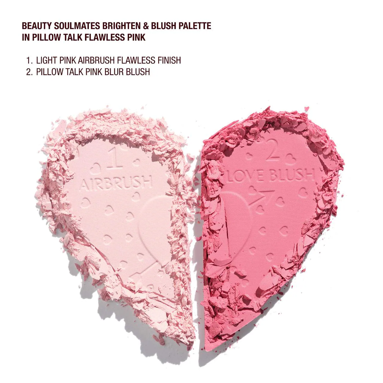 CHARLOTTE TILBURY Pillow Talk Beauty Soulmates Airbrush Flawless Finish Brightening and Blush Powder Palette - *PRE ORDER*