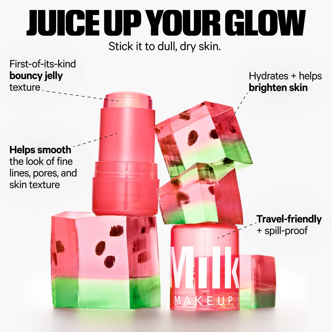 MILK MAKEUP Watermelon Jelly Brightening Serum Stick with Peptides - *PRE ORDER*
