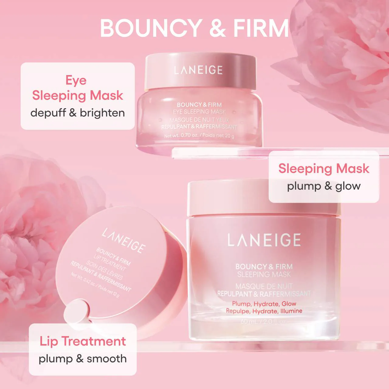 LANEIGE Bouncy & Firm Plump, Firm & Glow Set - *PRE ORDER*