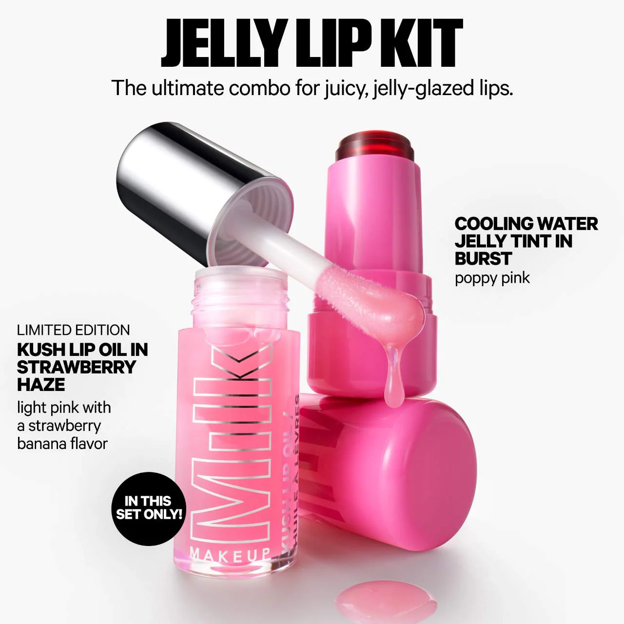 MILK MAKEUP The Jelly Lip Kit: Lip + Cheek Stain & Lip Oil Duo - *PRE ORDER*