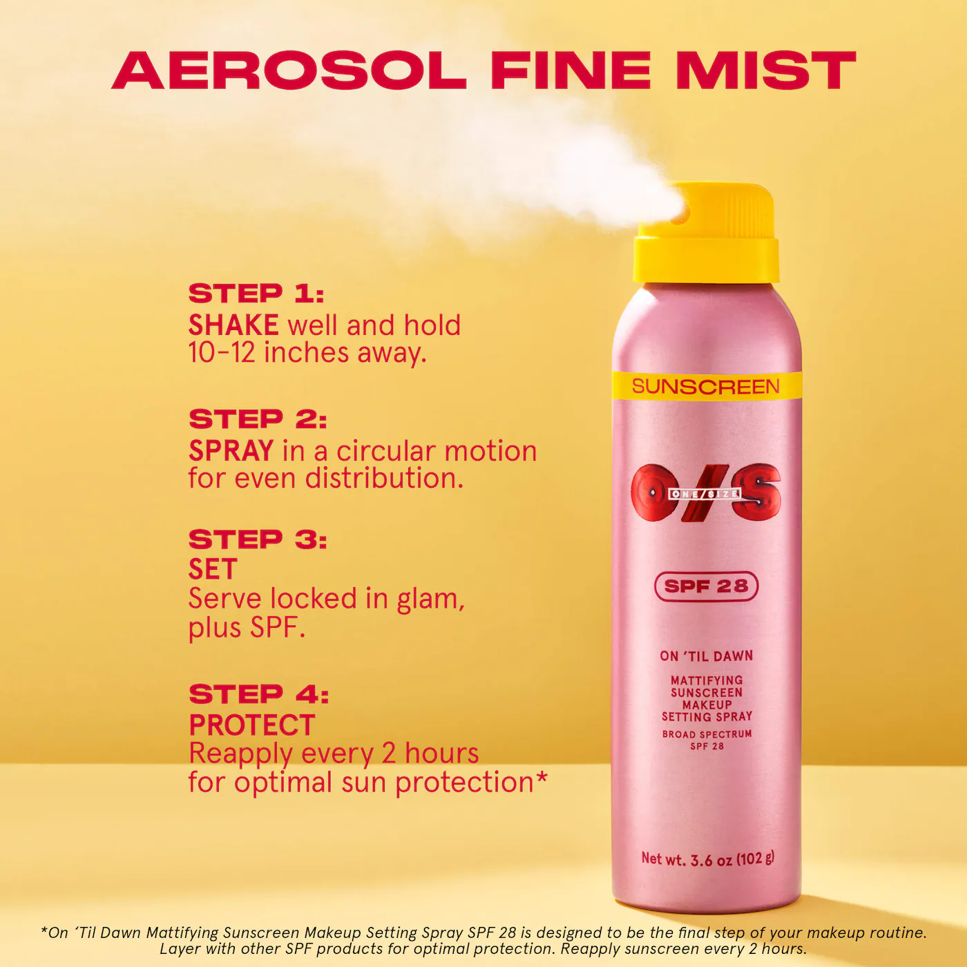 ONE/SIZE On 'Til Dawn Mattifying Sunscreen Makeup Setting Spray SPF 28 - *PRE ORDER*
