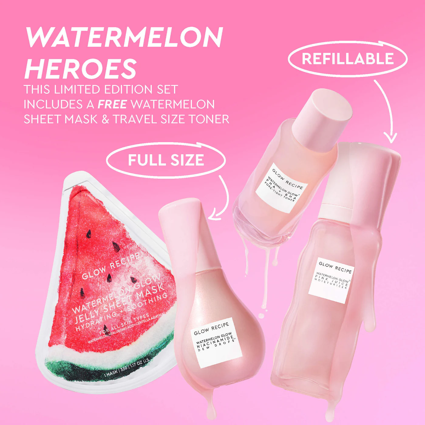 GLOW RECIPE Watermelon Glow Dewy Skin Routine Gift Set - *PRE ORDER*