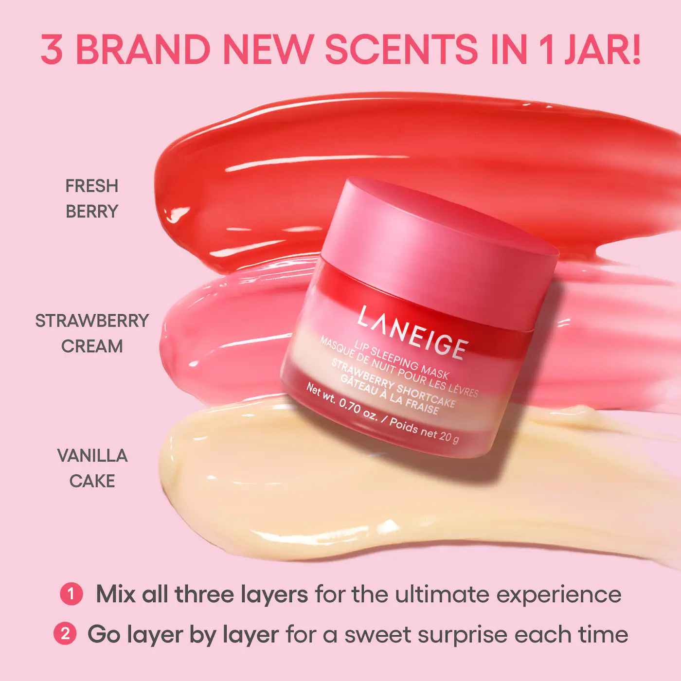 LANEIGE Lip Sleeping Mask Intense Hydration with Vitamin C Strawberry Shortcake - * PRE ORDER*