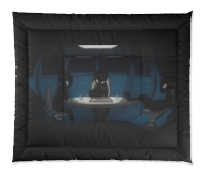 Aliens at table Comforter