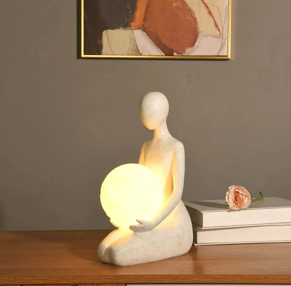Minimalistische Frauenfigur Tischlampe - Moderne Wohn- und Schlafzimmer-Deko