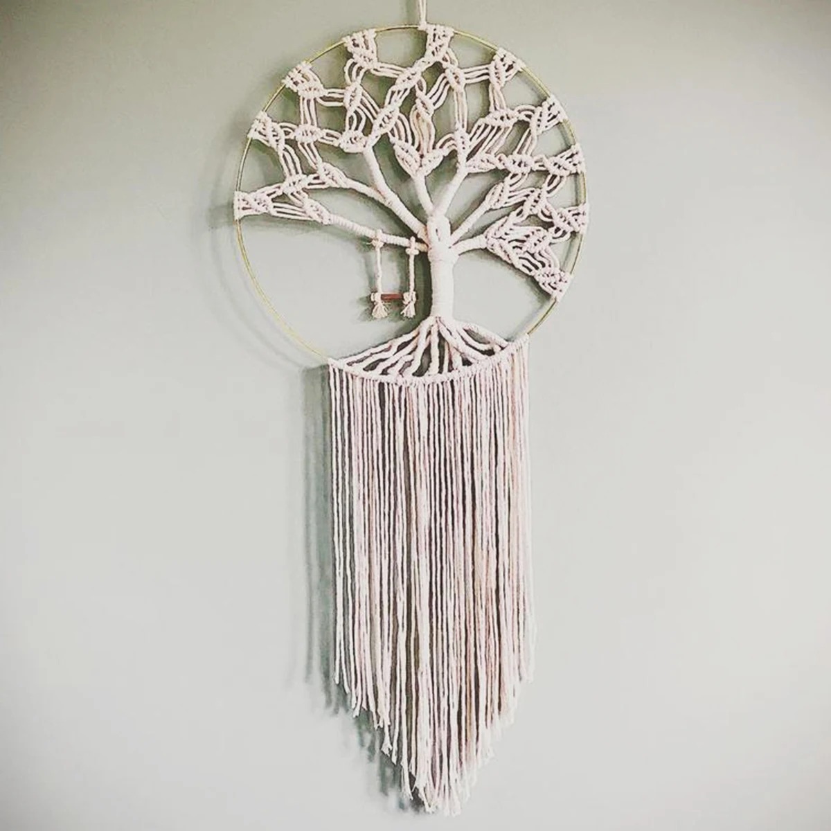 Boho-Wandbehang „Familienbaum“ - Makramee Kunstwerk