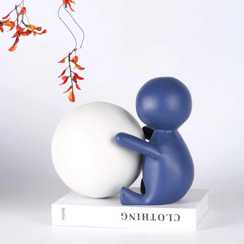 Moderne Alien-Skulptur - Sitzende Dekoration für Wohnzimmer, Hotels und Büros