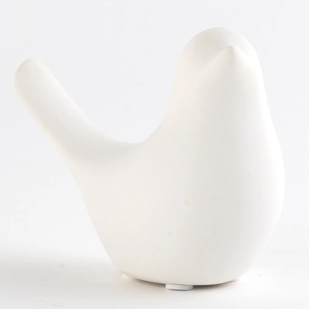 5-Zoll Keramikvogel in Mattweiß - Dekoratives Ornament für Zuhause, Hotel und Restaurant
