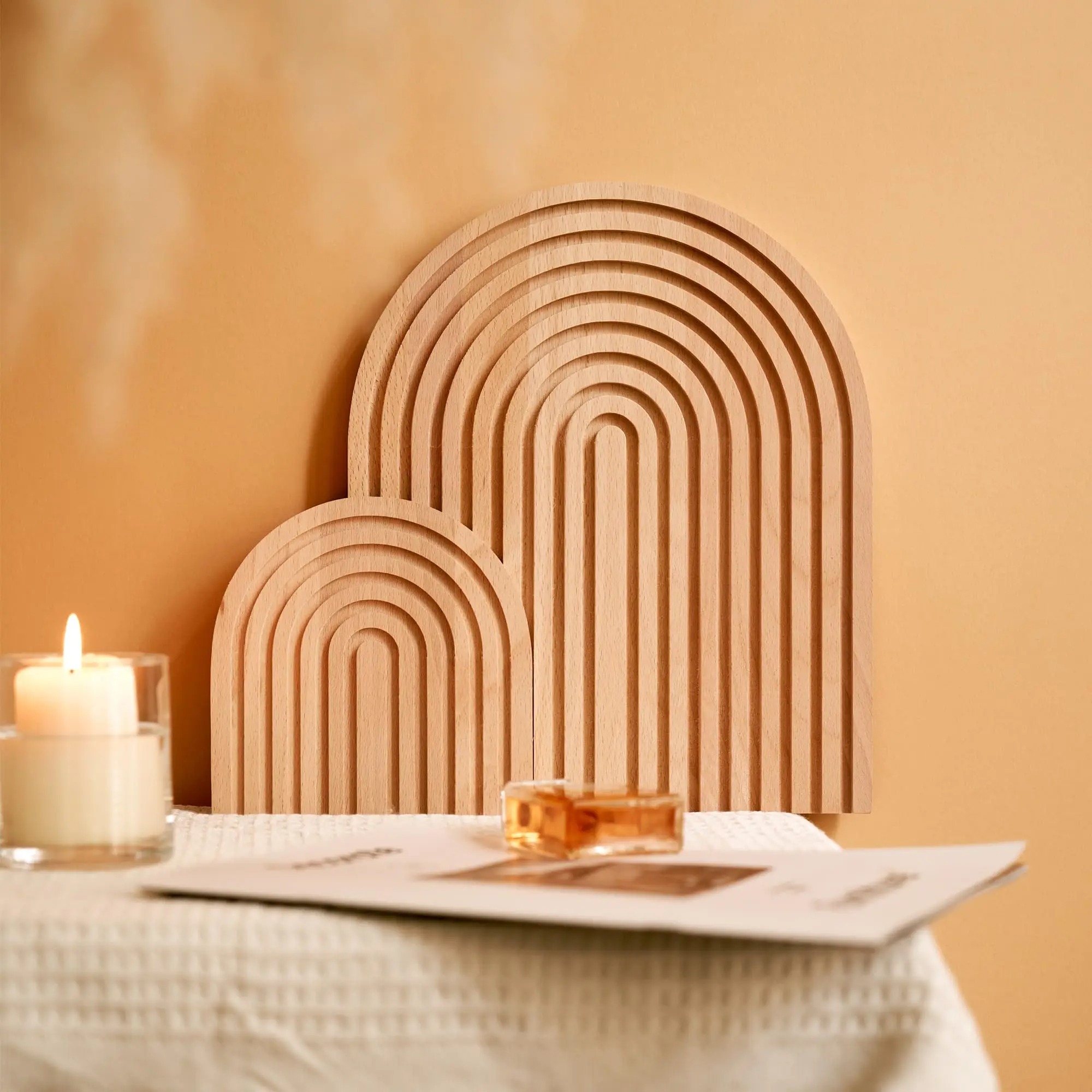 Holzbogen Regenbogen Deko – Wohn-, Regal-, Tisch- und Kommodendekoration für Ihr Wohnzimmer