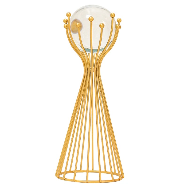 Luxuriöse Goldene Kristallkugel – Moderne Tischdekoration für stilvolle Wohnräume