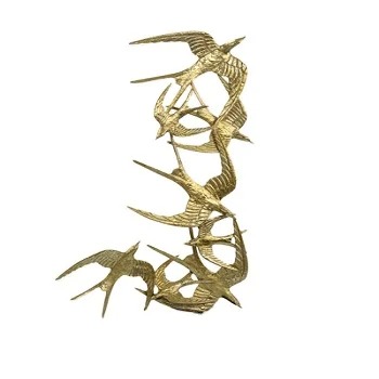 Moderne Aluminium-Goldskulptur – Stilvolle Metall-Dekoration für Schlafzimmer, Esszimmer und Büro