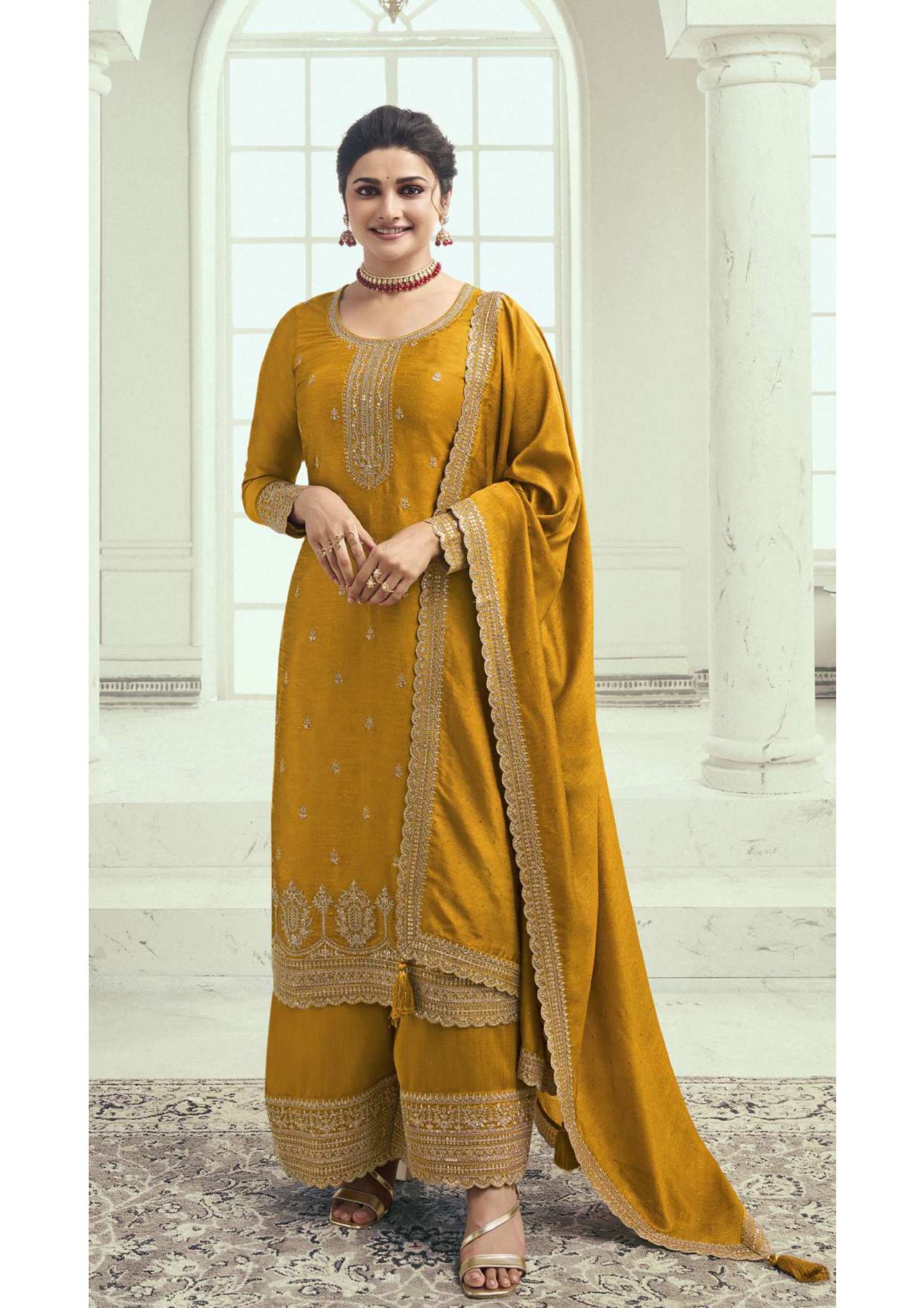 Silk Georgette Embrodiery kurti