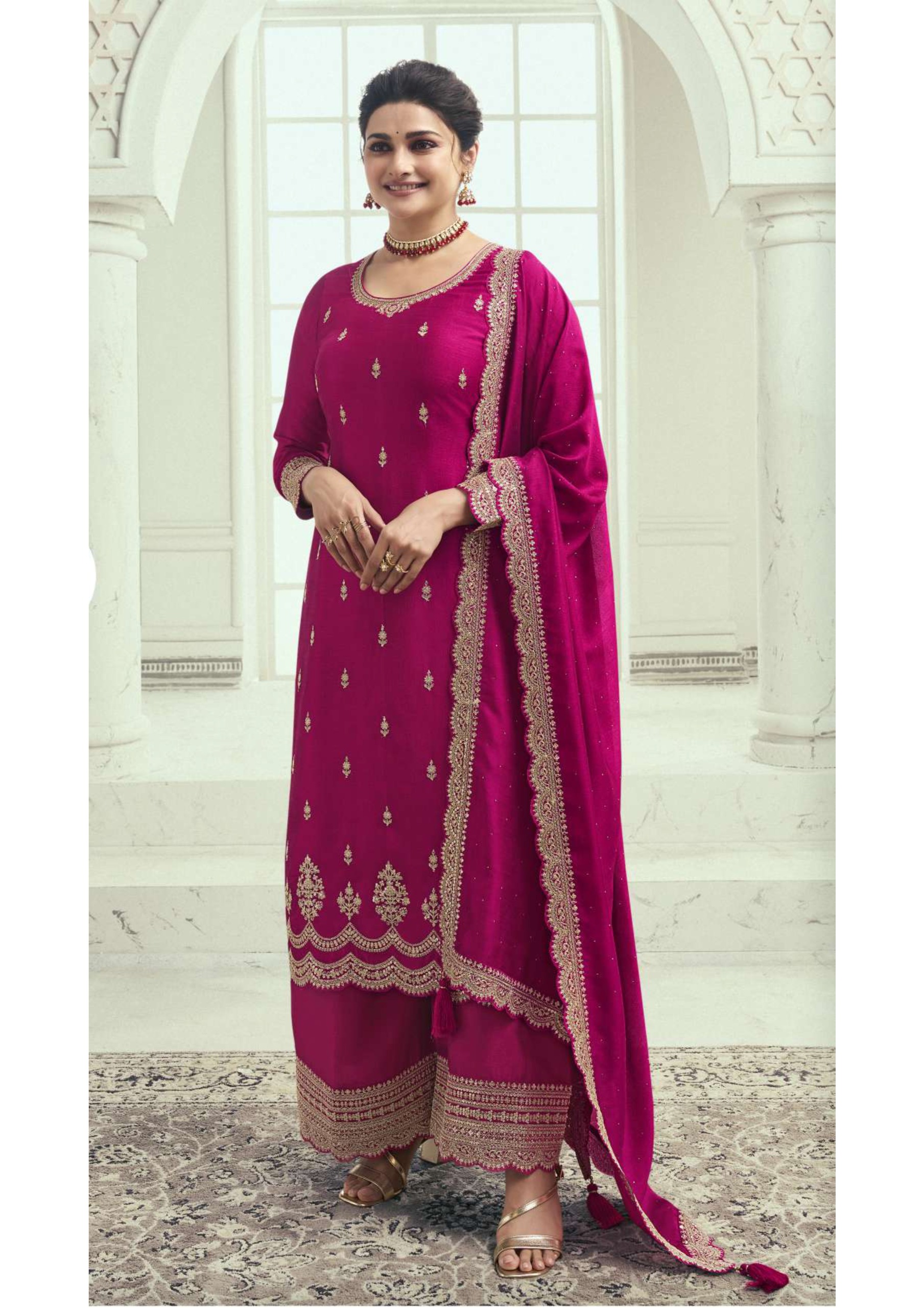 Silk Georgette Embrodiery kurti