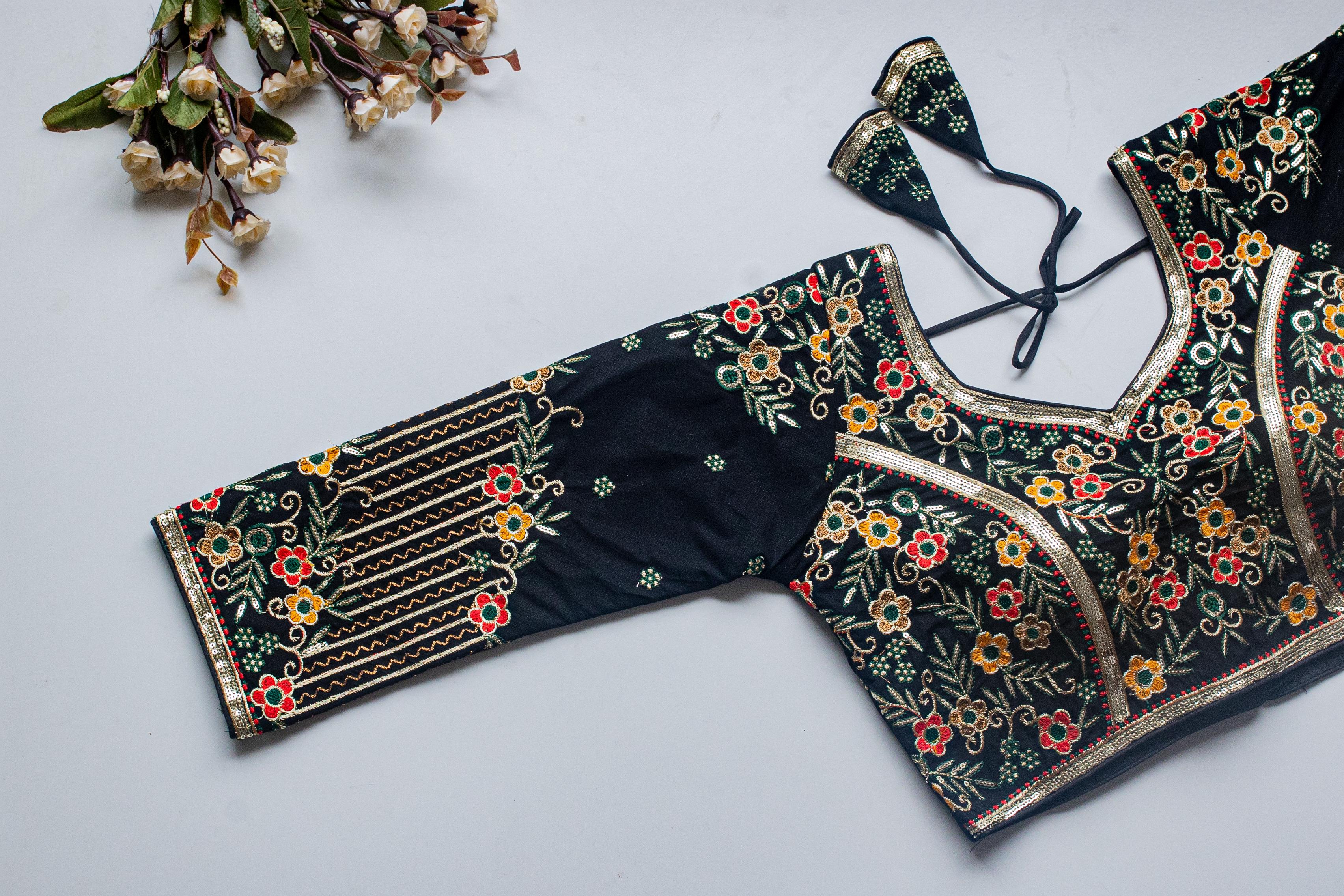 Beautiful coading work with multi & handtouch sequence all over blouse