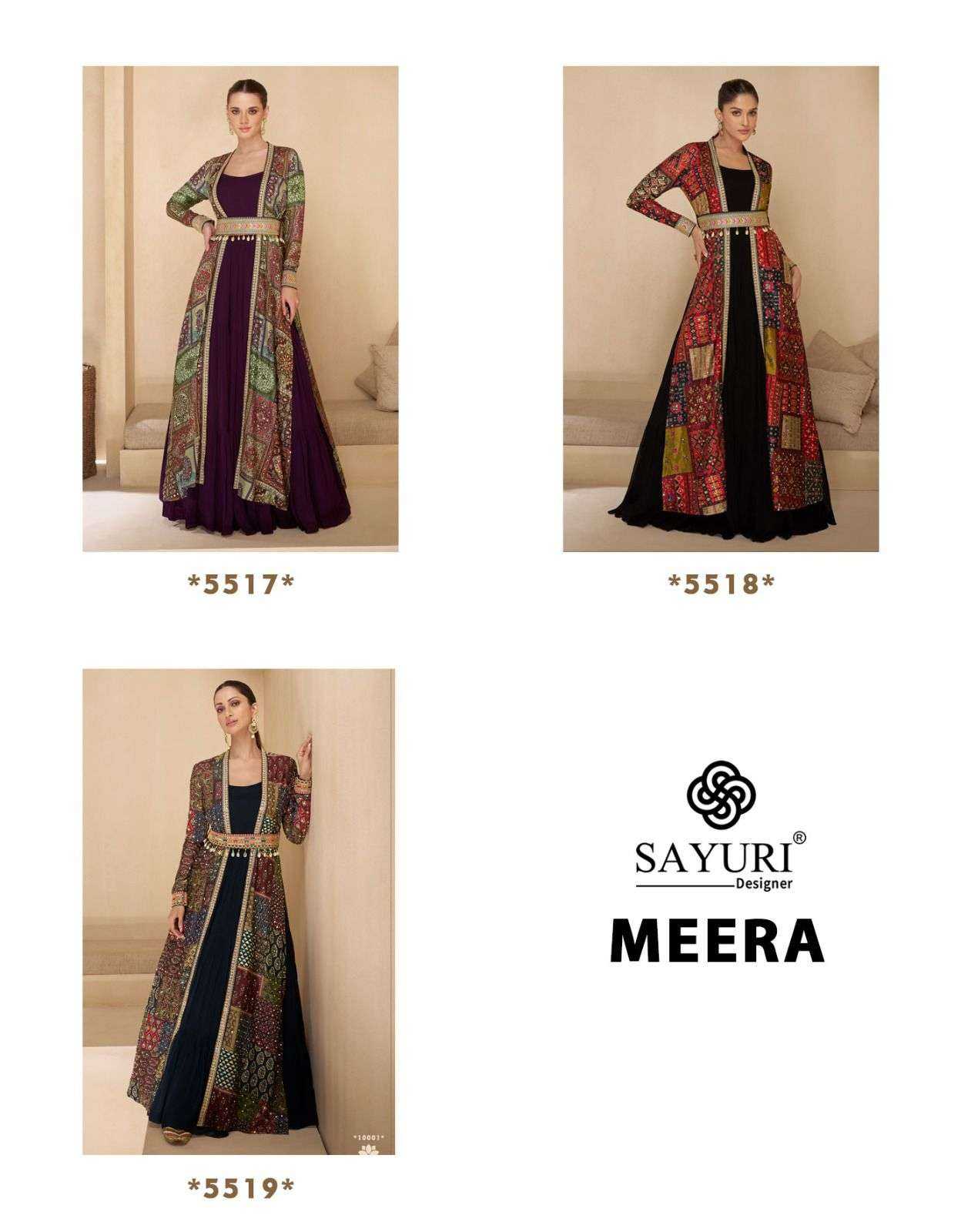 SAYURI DESIGNER PRESENT MEERA READY TO ETHNIC WEAR DESIGNER LONG GOWN 