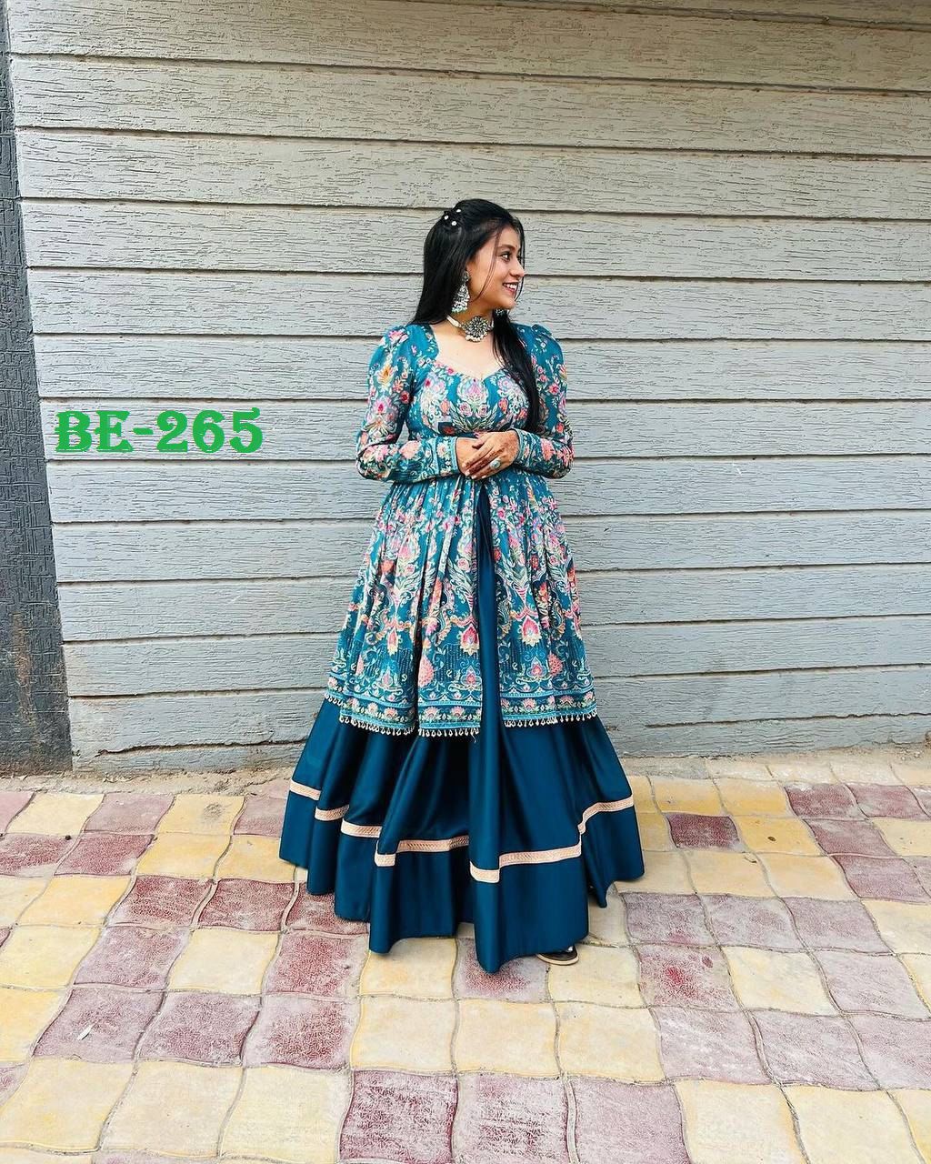 RAYON PRINTED TOP WITH FULL FLAIR LEHENG