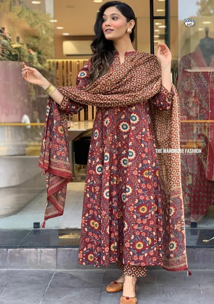 Hand-block print kurti set