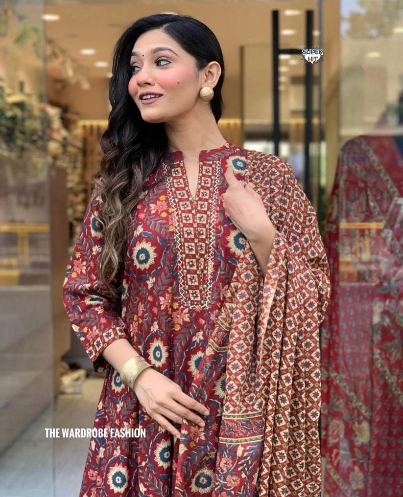Hand-block print kurti set