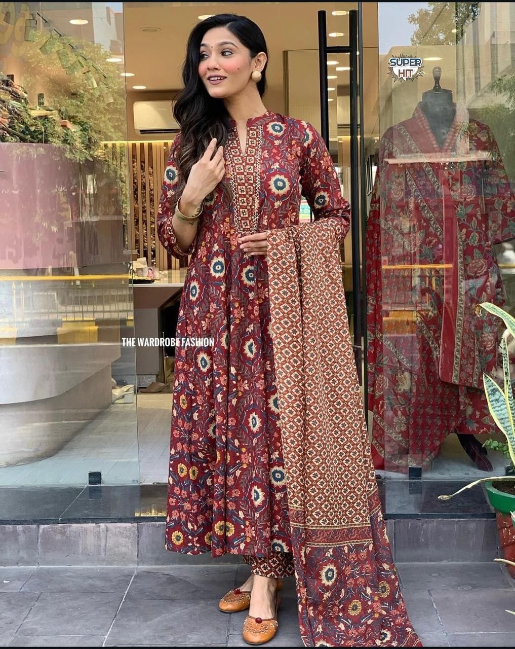 Hand-block print kurti set