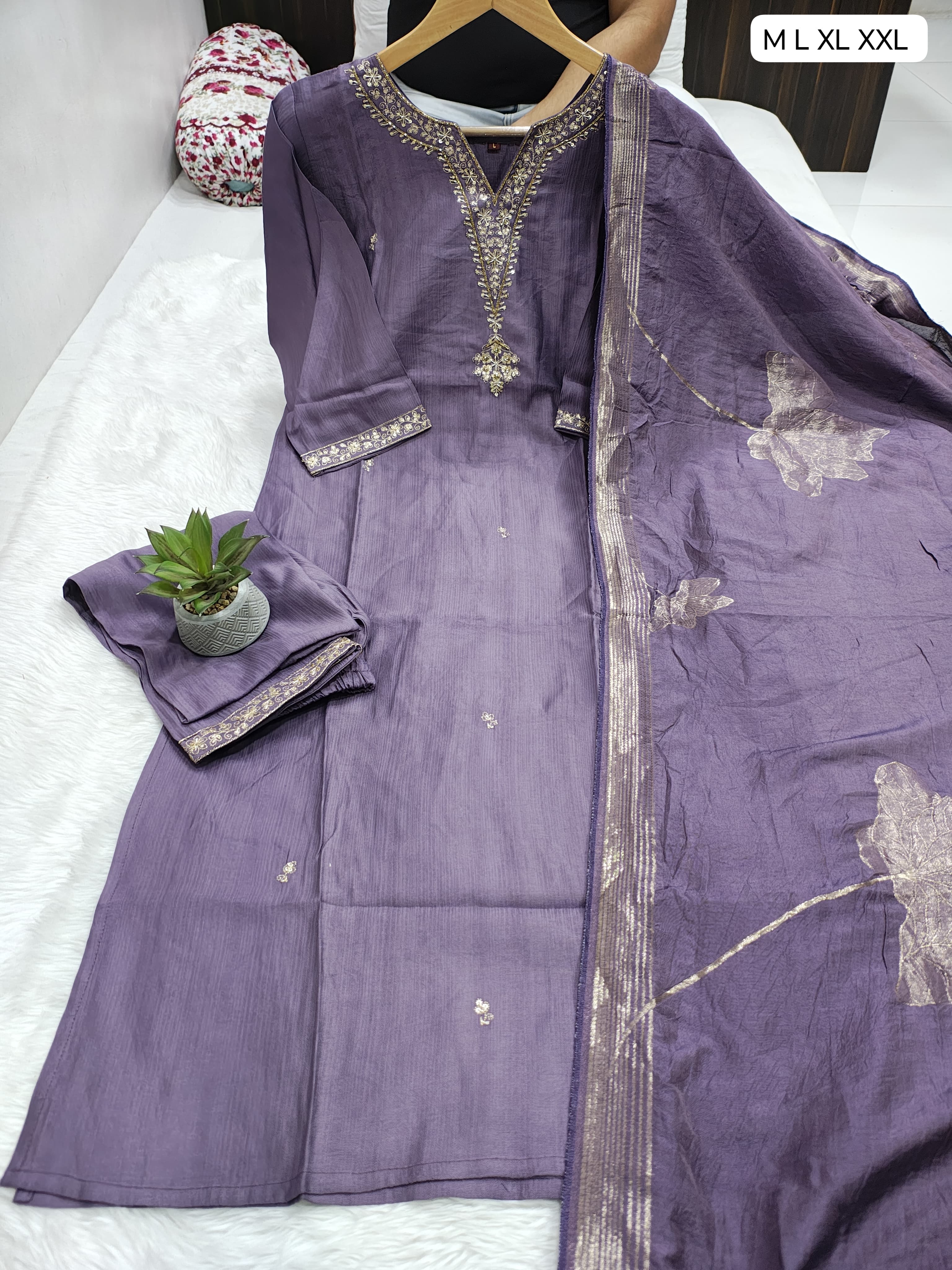 KURTI WITH PANT AND DUPPTA SET 😍