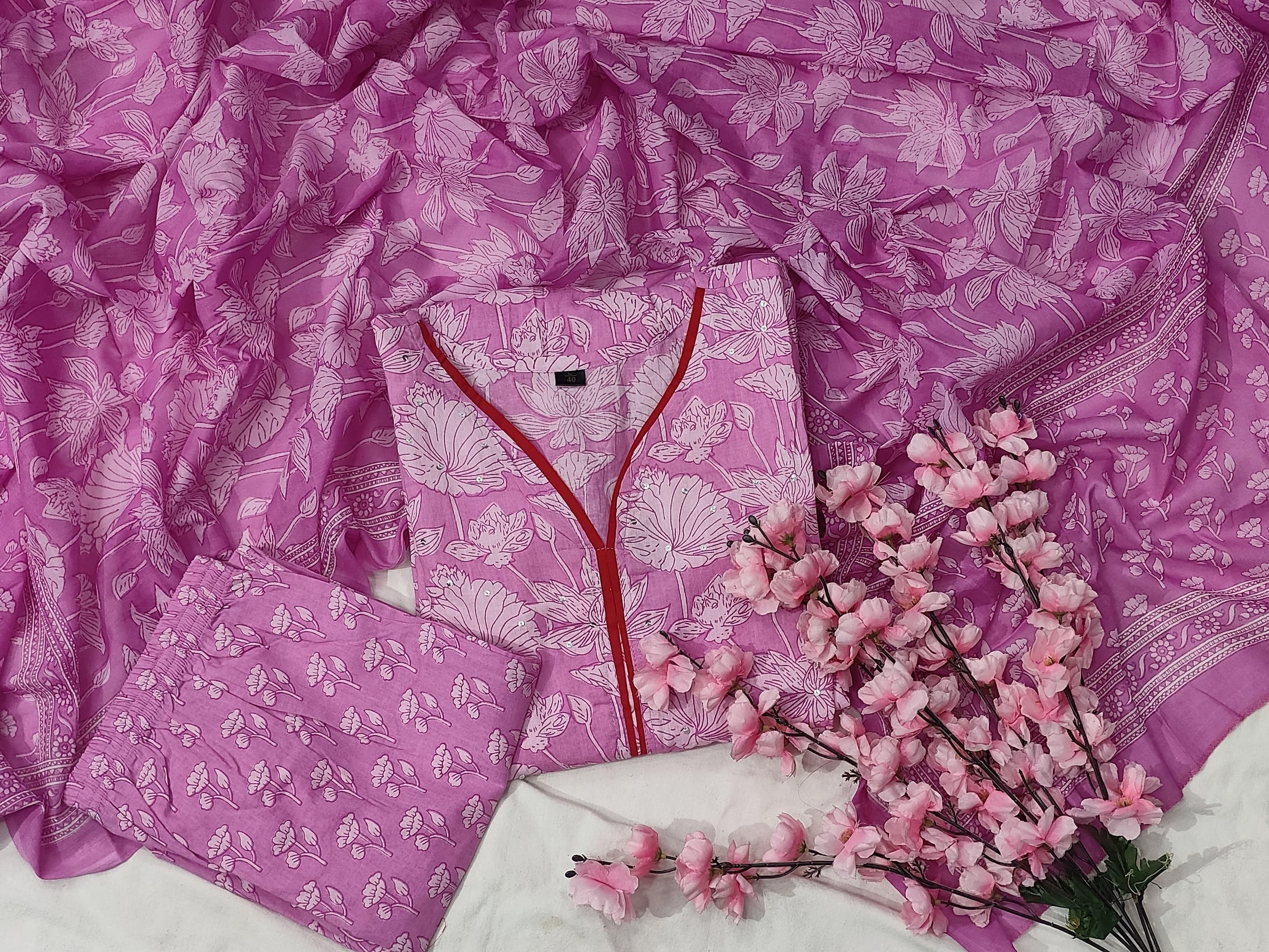 KURTA PALAZZO WITH DUPATTA SUIT SET 🍁
