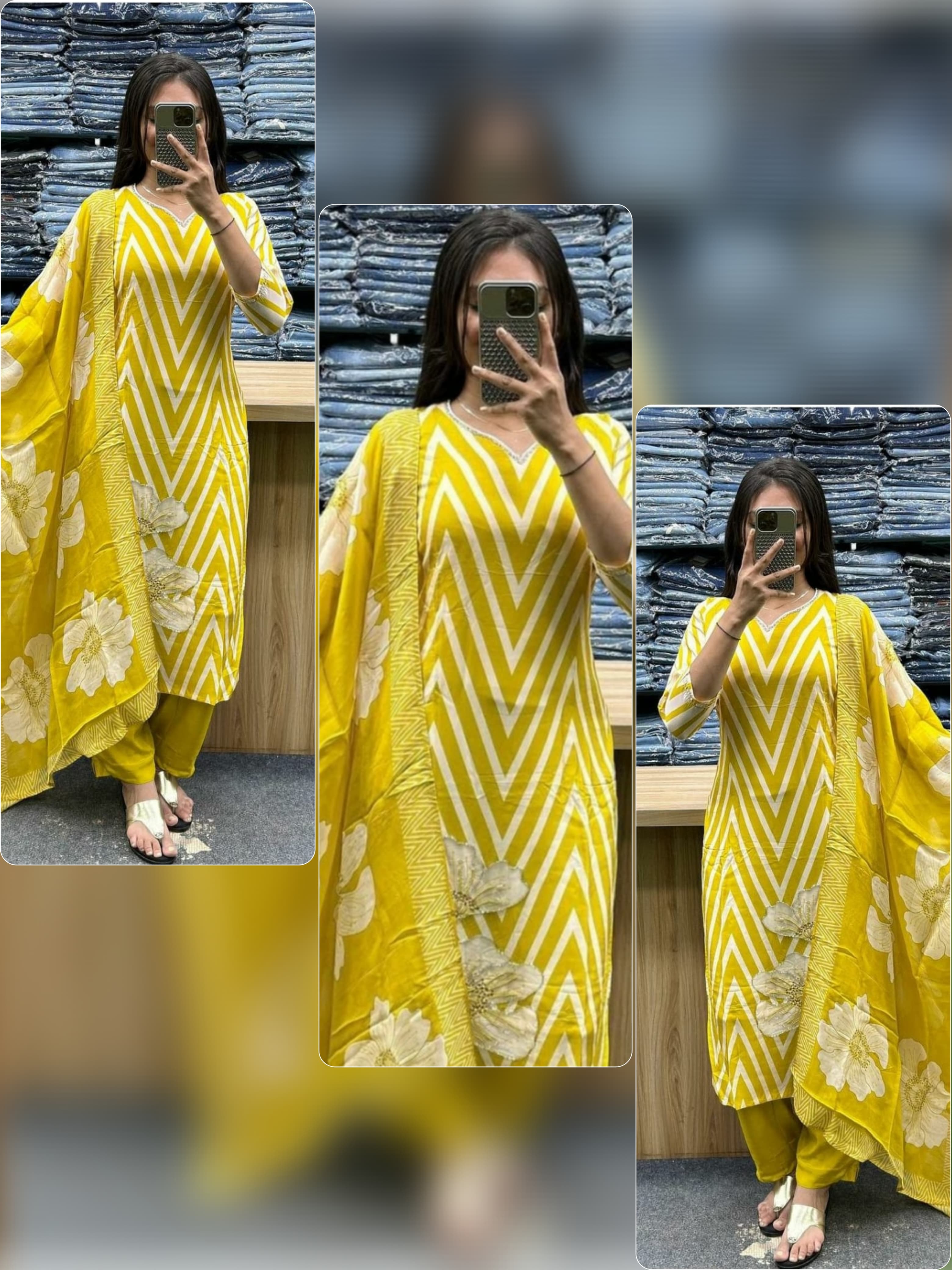 PURE MUSLIN SILK WITH HAND WORK🍁