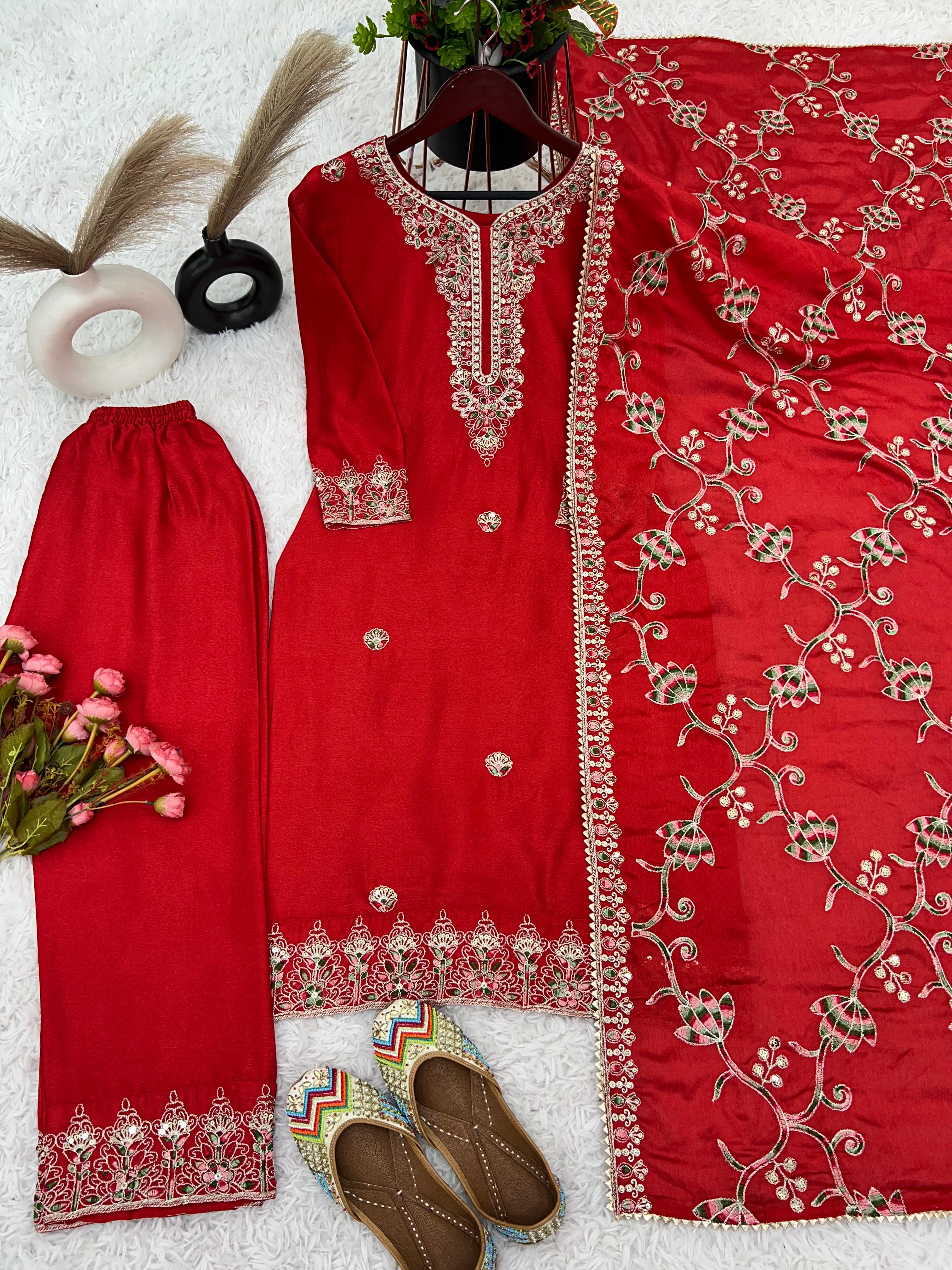  Fancy Top-Dupatta and Fully Stitched Sharara💥👗💃🛍👌