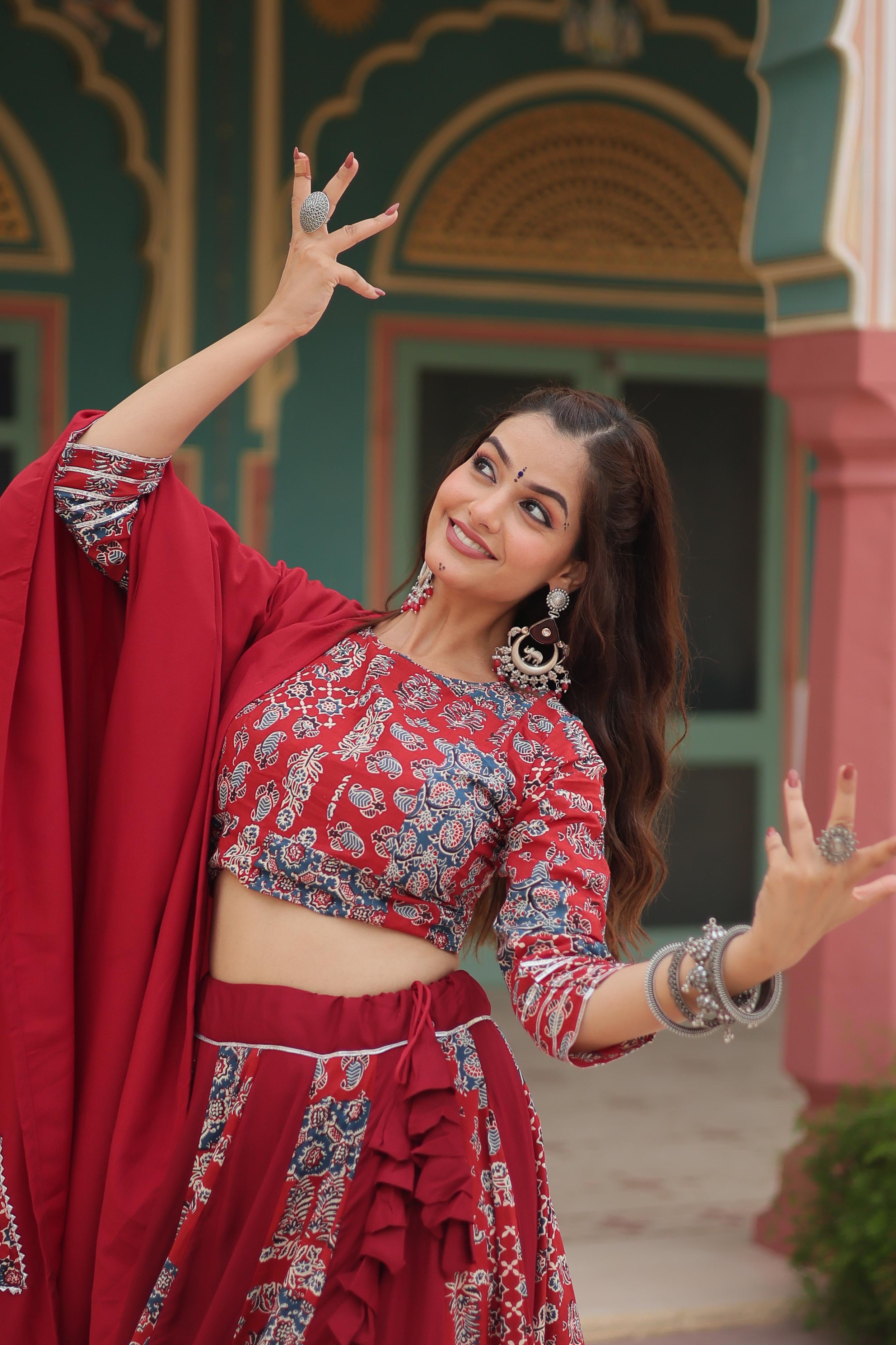 Readymade Printed Rayon Lehenga choli Set. 💃🏻