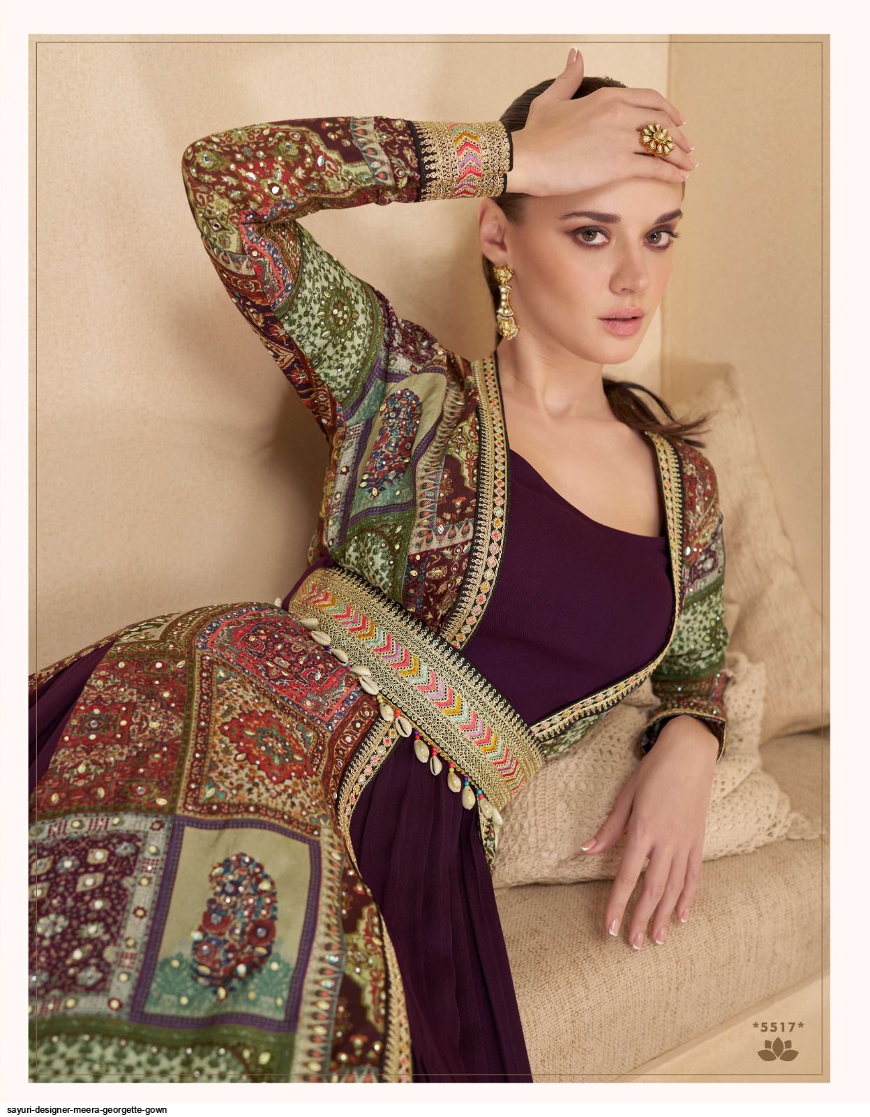SAYURI DESIGNER MEERA GEORGETTE GOWN