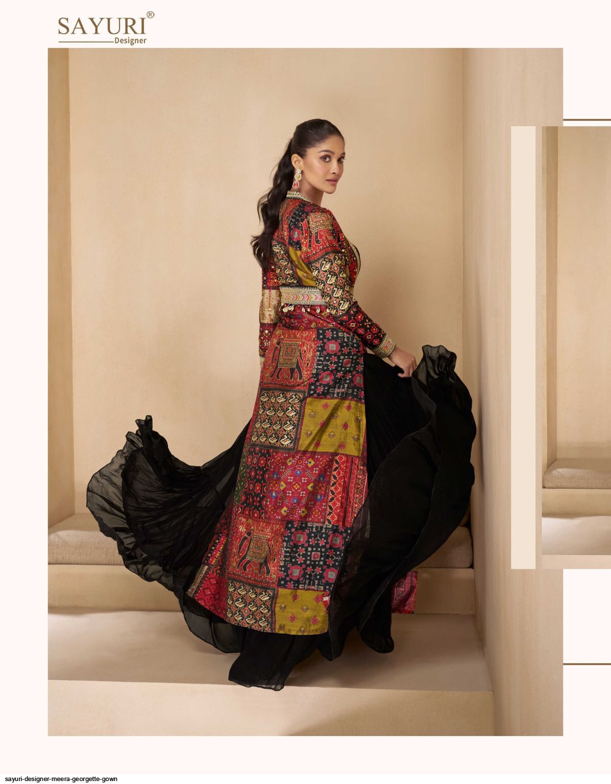 SAYURI DESIGNER MEERA GEORGETTE GOWN