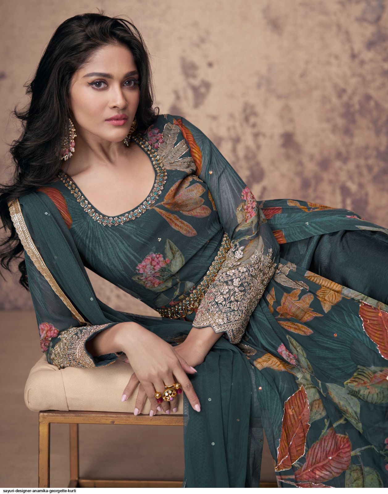 SAYURI DESIGNER ANAMIKA GEORGETTE KURTI