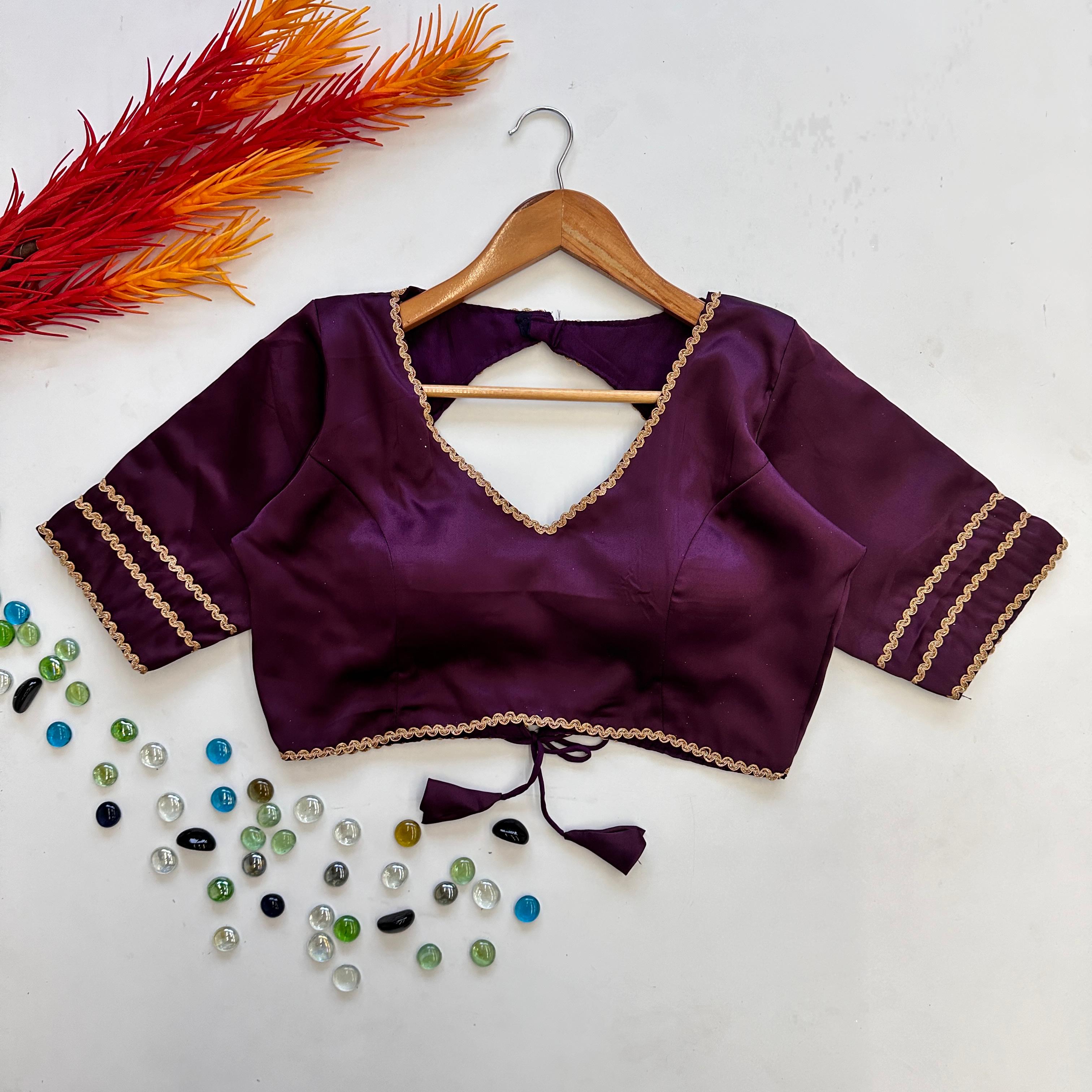 Beautiful sequence work lace in blouse