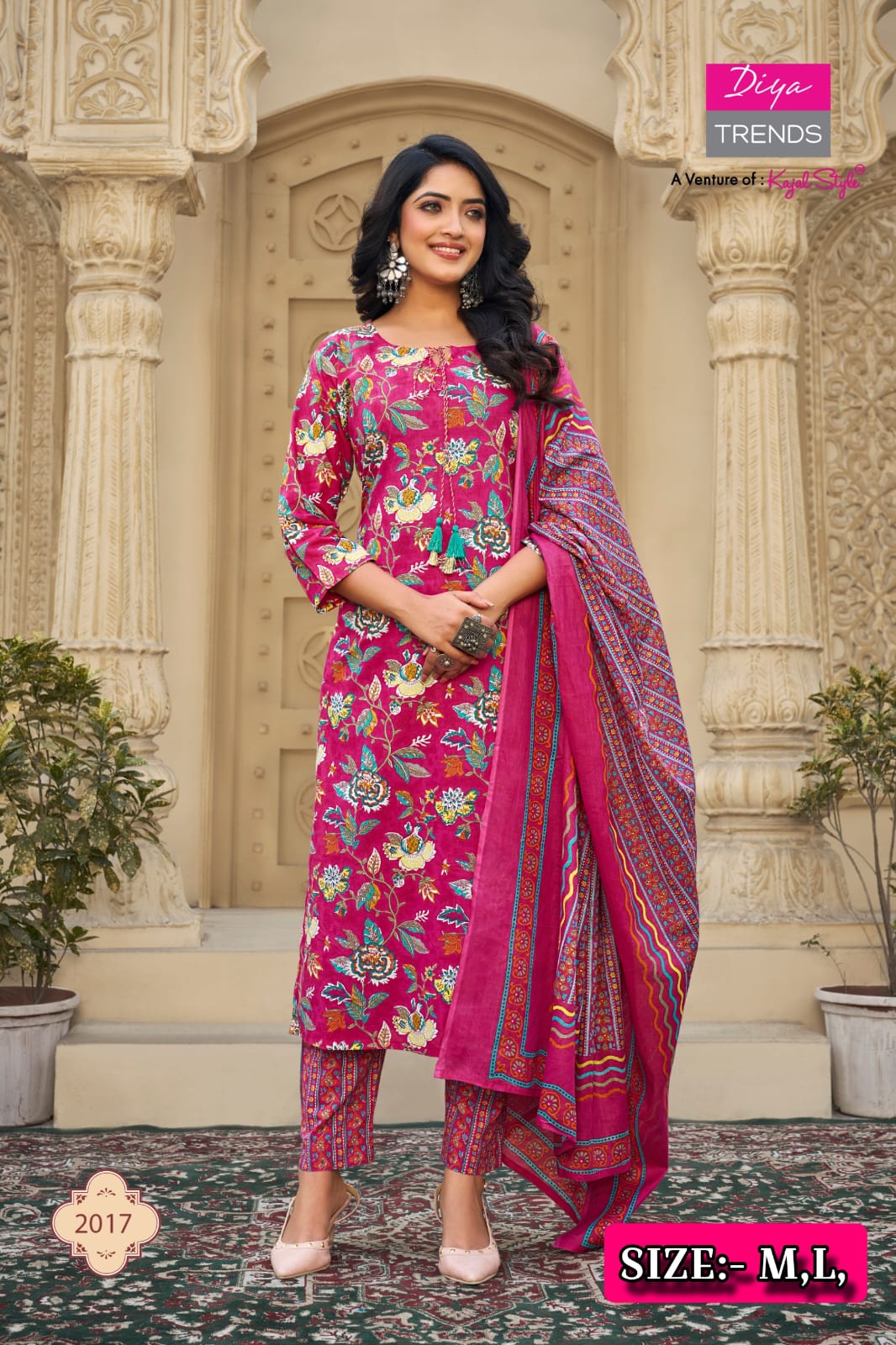 COTTON KURTI WITH PANT & DUPATTA