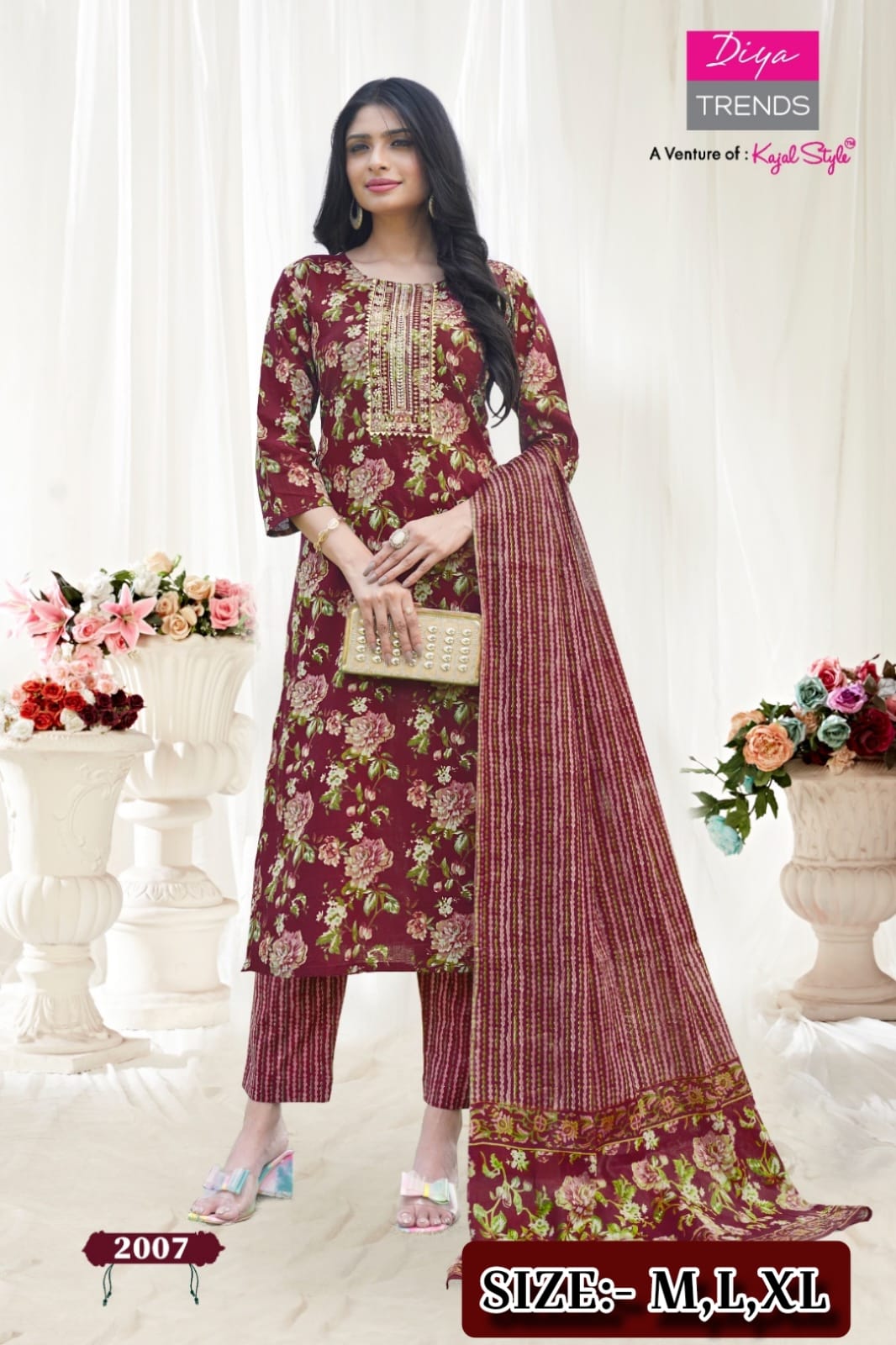 COTTON KURTI WITH PANT & DUPATTA