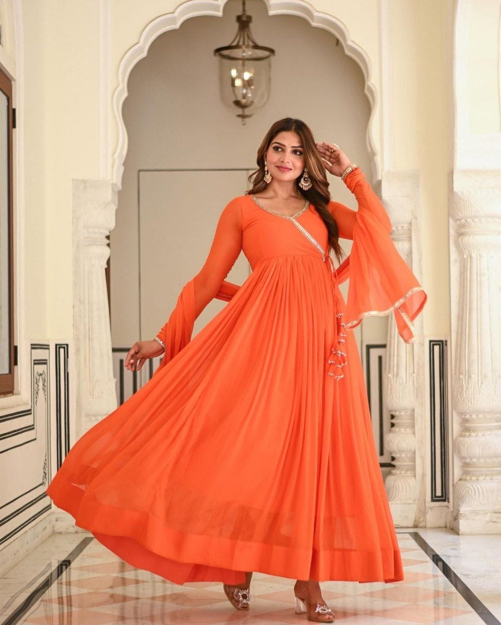 GOWN WITH DUPATTA FOR UPCOMING PARTY'S AND WEDDING OR EVENTS