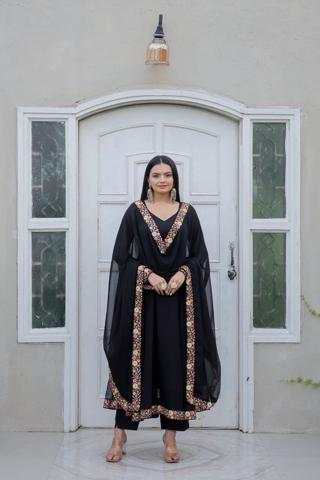  Pure Georgette with Heavy Embroidery gown